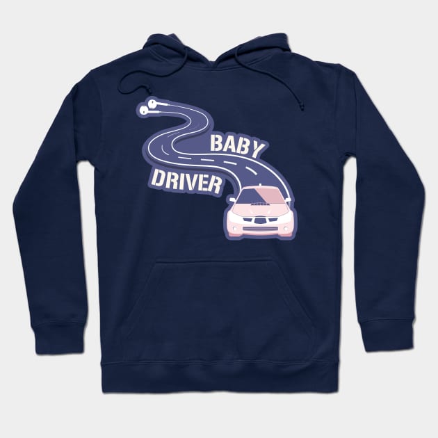 Blue Baby Driver Hoodie by iRupa